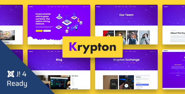 Krypton - Bitcoin Crypto Currency Joomla 5 Template