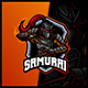 Samurai Warrior - Mascot Esport Logo Template - GraphicRiver Item for Sale