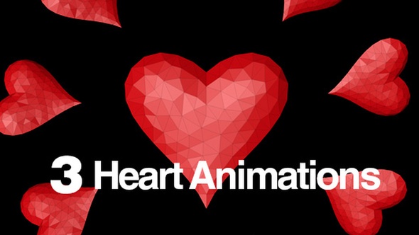 3 Heart Animations 4 K