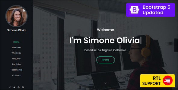 Simone - Personal Portfolio Template