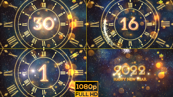 New Year Countdown 2022 V1 / Videohive, Motion graphics, Backgrounds, Events