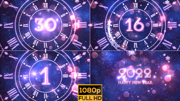New Year Countdown 2022 V2 / Videohive, Motion graphics, Backgrounds, Events