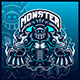 Knight Warrior Monster - Mascot Esport Logo Template - GraphicRiver Item for Sale