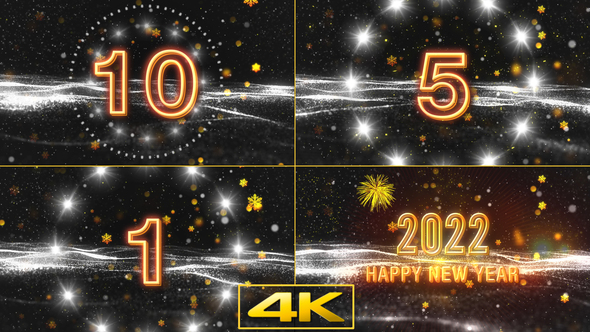 New Year Wishes 2022 with Countdown V2 / Videohive, Motion graphics, Backgrounds, Events