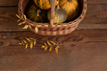 Pumpkins in rattan basket - PhotoDune Item for Sale