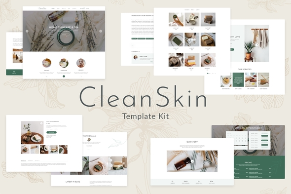 CleanSkin | Handmade Organic Soap & Natural Cosmetics Template Kit