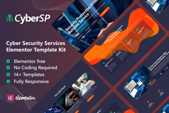 CyberSP - Cyber Security Services Elementor Template Kit