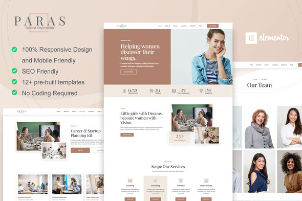 Paras -  Business Coach for Women Elementor Template Kit