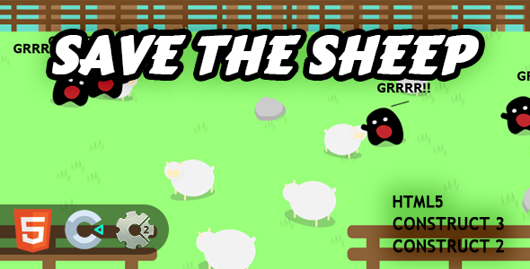Save The Sheep HTML5 Construct 2/3