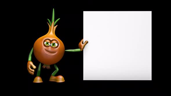 Onion Promotion Ads  Looped Animation with Alpha Channel and Shadow