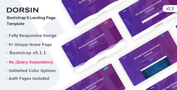 Dorsin - Bootstrap 5 Landing Page Template / Themeforest, Marketing, Landing pages
