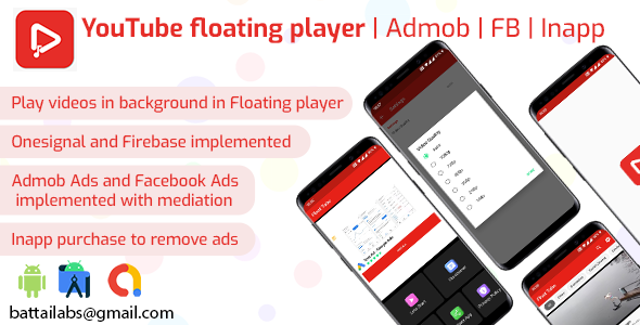 YouTube floating player | Admob | FB | Inapp