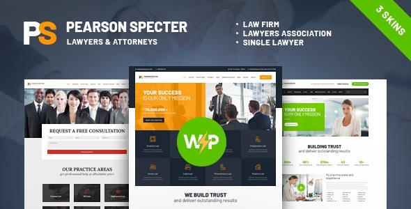 Pearson Specter | Lawyer & Attorney WordPress Theme