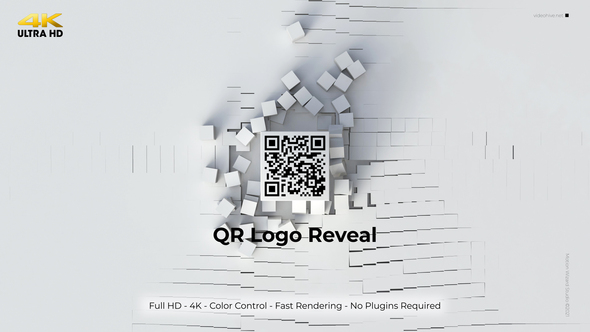 QR Logo Reveal / Videohive, After effects project files, Logo stings, 3d object