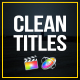 Clean Titles for FCPX - VideoHive Item for Sale