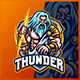 Zeus Thunder God - Mascot Esport Logo Template - GraphicRiver Item for Sale