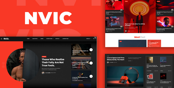 Nvic - Blog and Magazine HTML Template