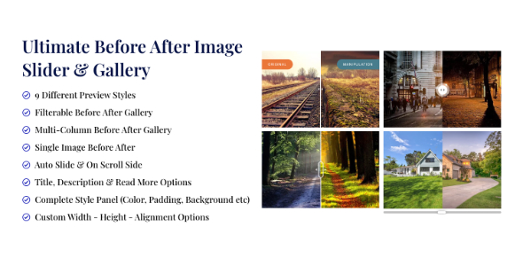 Ultimate Before After Image Slider & Gallery