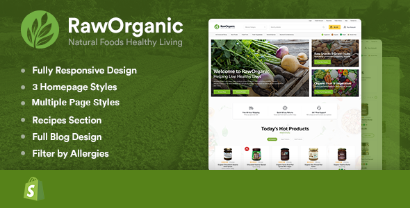 RawOrganic - Organic & Healthy Food Shopify Theme