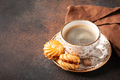 Black coffee and cookies on a table - PhotoDune Item for Sale