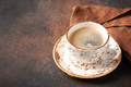 Hot black coffee in vintage cup - PhotoDune Item for Sale