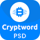 Cryptword - Cryptocurrency ICO Landing Page PSD Template - ThemeForest Item for Sale