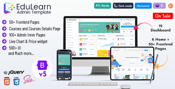 Edulearn - Education Learning Management System Admin Template