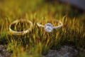 Wedding rings lying on the meadow - PhotoDune Item for Sale