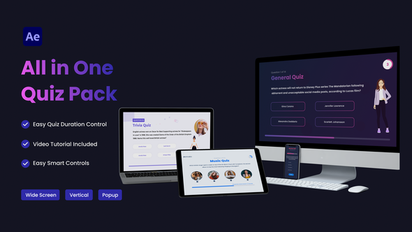 All in One Quiz Pack for After Effects / Videohive, After effects project files, Openers, Special events