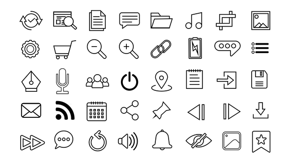 User Interface Line Icons