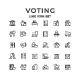 Set Line Icons of Voting - GraphicRiver Item for Sale