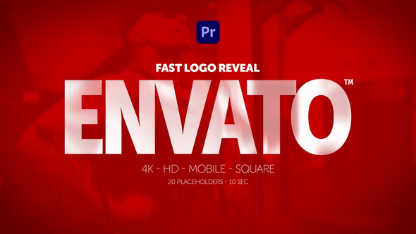 Fast Logo Reveal for Premiere Pro / Videohive, Premiere pro templates, Logo stings