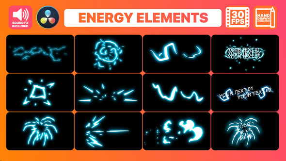 Energy Elements & Titles | DaVinci Resolve