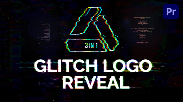 Glitch Logo Reveal | Mogrt