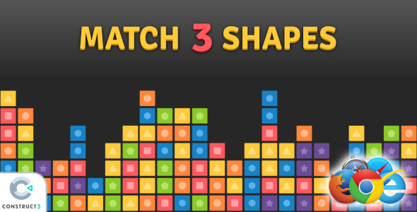 Match 3 Shapes - HTML5 Game