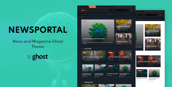 Newsportal - News and Magazine Ghost Blog Theme / Themeforest, Blogging, Ghost themes