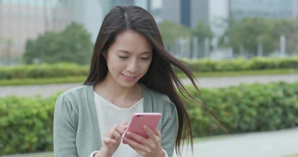 Young woman use of smart phone