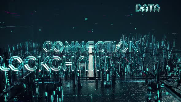 Decentralized Computing with Digital Technology Hitech Concept