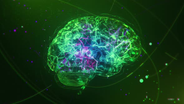 Intelligent Brain Neural Data Green