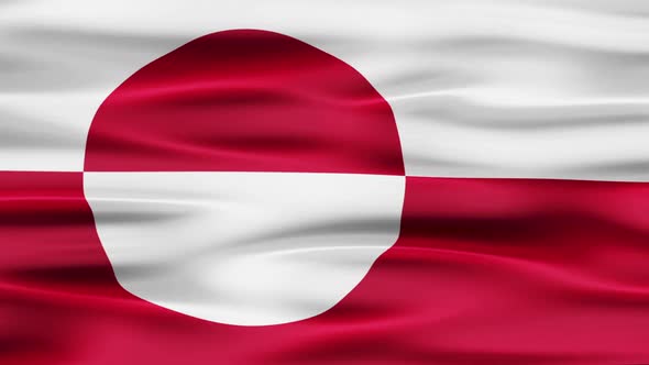 Greenland Flag Waving