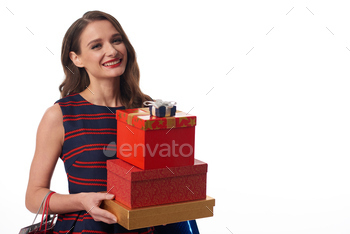 Young Smiling Woman Carrying Gifts / Photodune, Misc