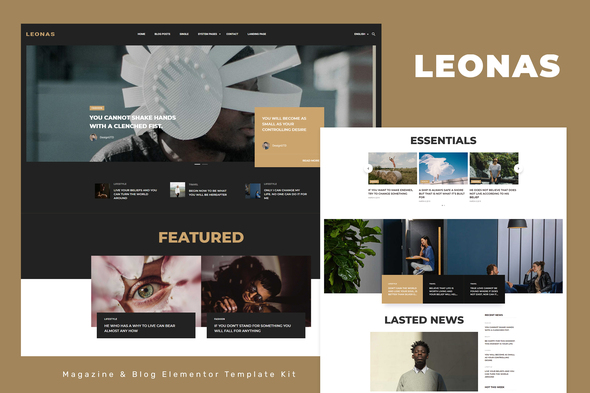 Leonas - Blog & Magazine Elementor Template Kit