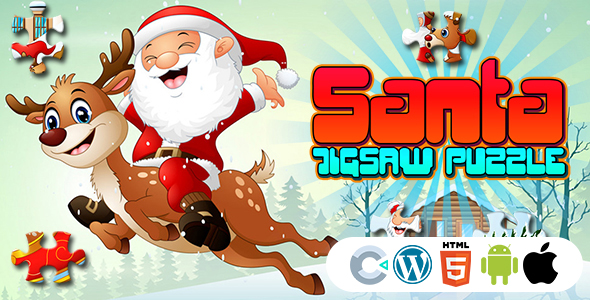 Santa Jigsaw Puzzle Game (Construct 3 | C3P | HTML5) Christmas Game