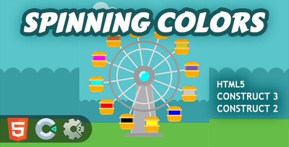 Spinning Colors HTML5 Construct 2/3 Game