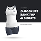 5 Mockups Tank Top and Shorts - GraphicRiver Item for Sale