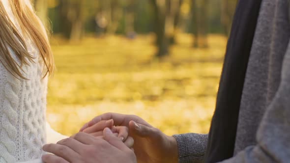 Loving Couple Holding Hands