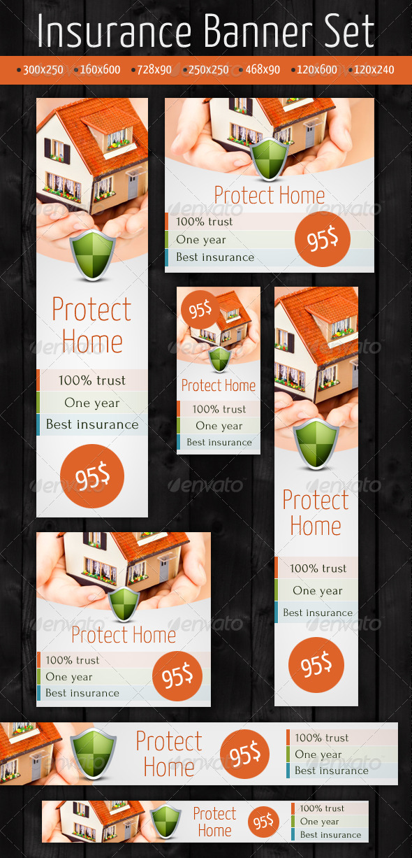 Insurance Banners Ad Templates From Graphicriver