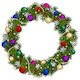 Vector Christmas Wreath with Colorful Baubles - GraphicRiver Item for Sale