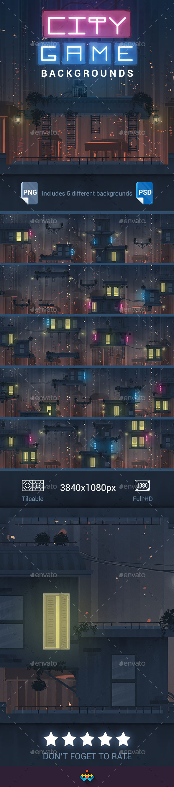Cities 2D Game Assets from GraphicRiver