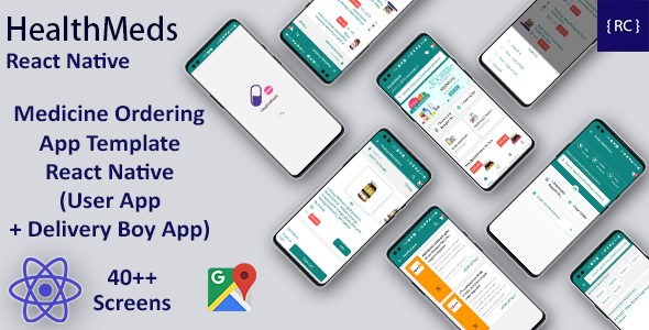 Online Medicine Ordering App Template React Native | Online Pharmacy App Template React Native